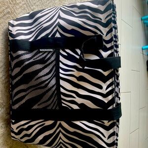 Large therm-a-carry zebra tote bag.